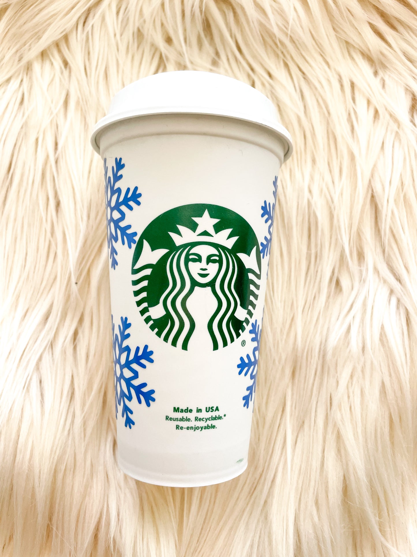 Snowflake starbs hot cup