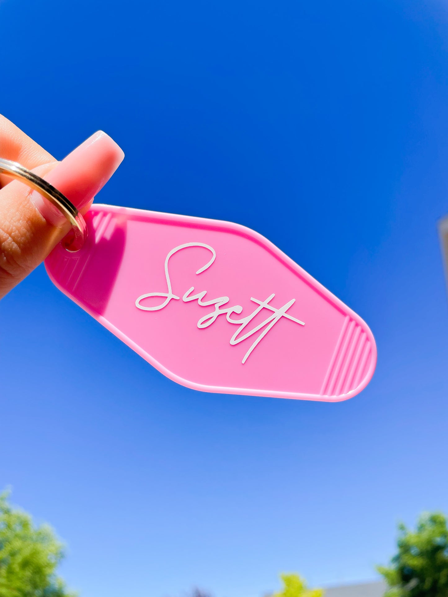 Motel keychain