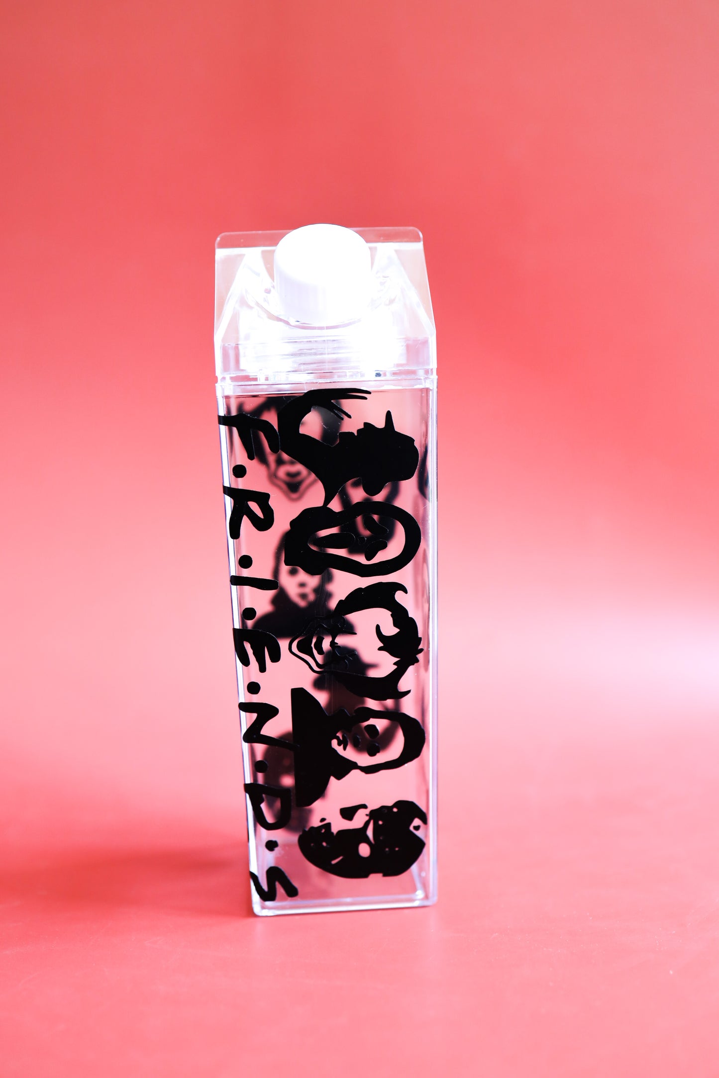 Halloween friends milk carton water bottle