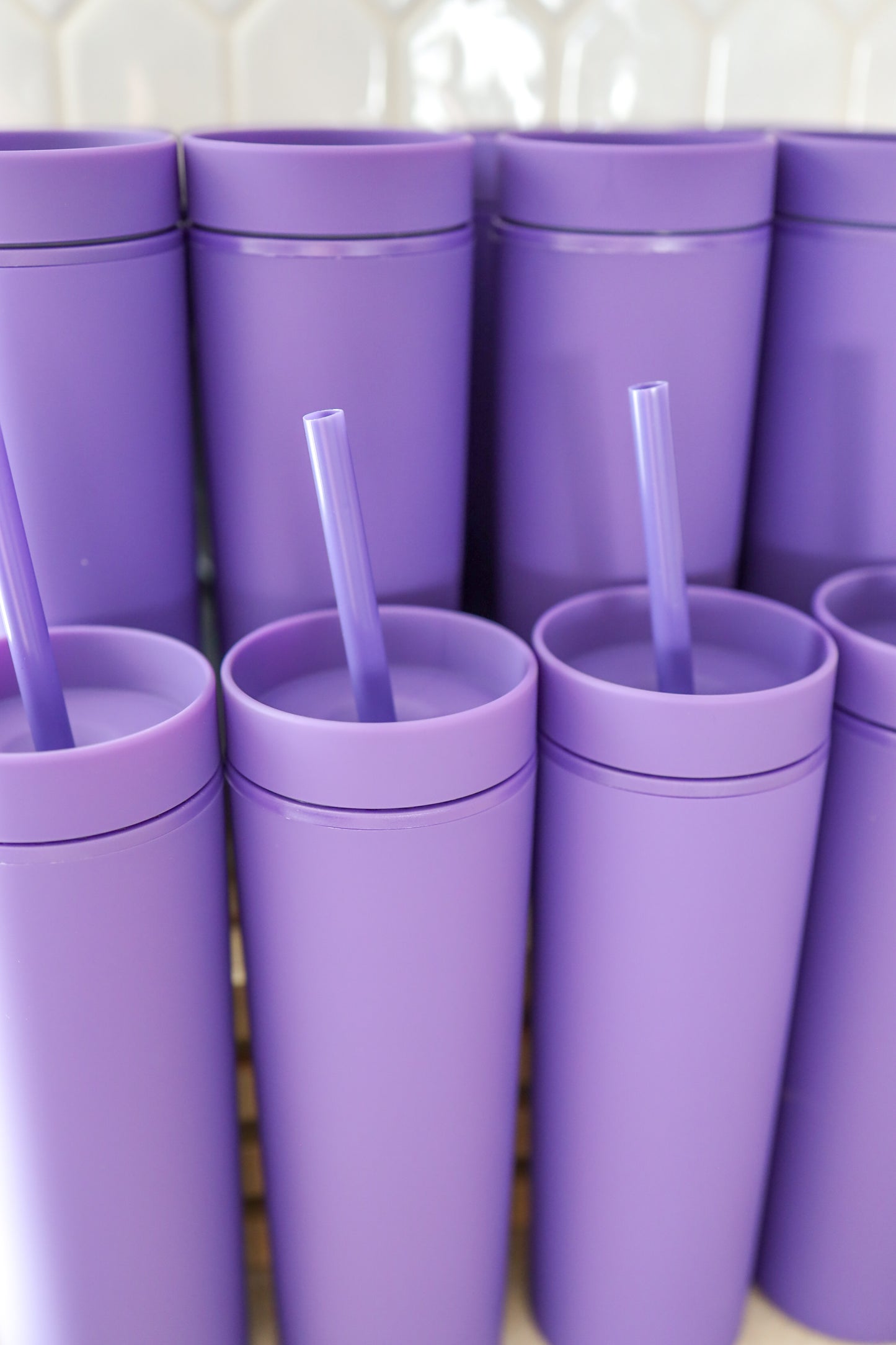 Dark purple skinny tumbler