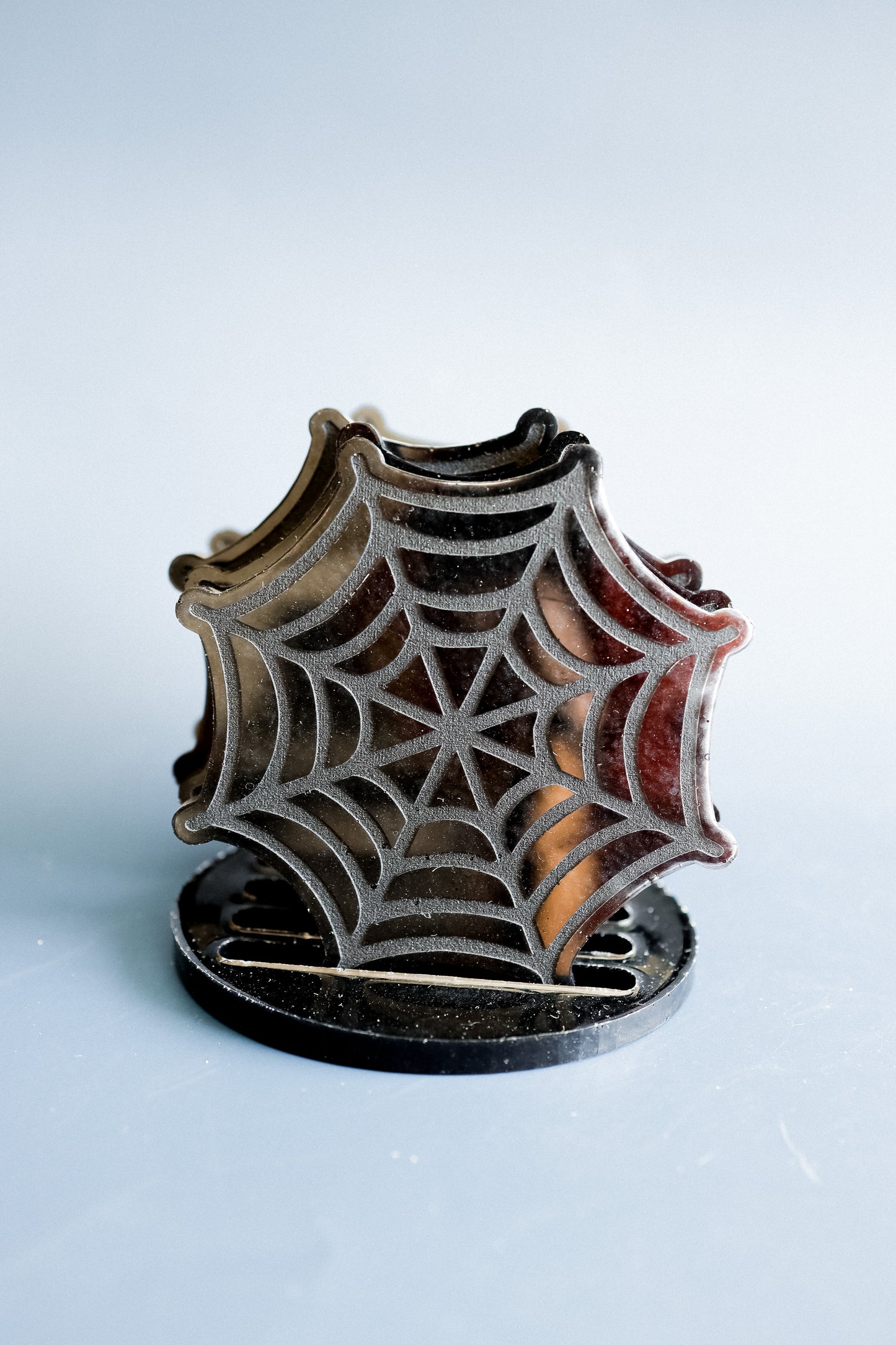 Spider web coasters
