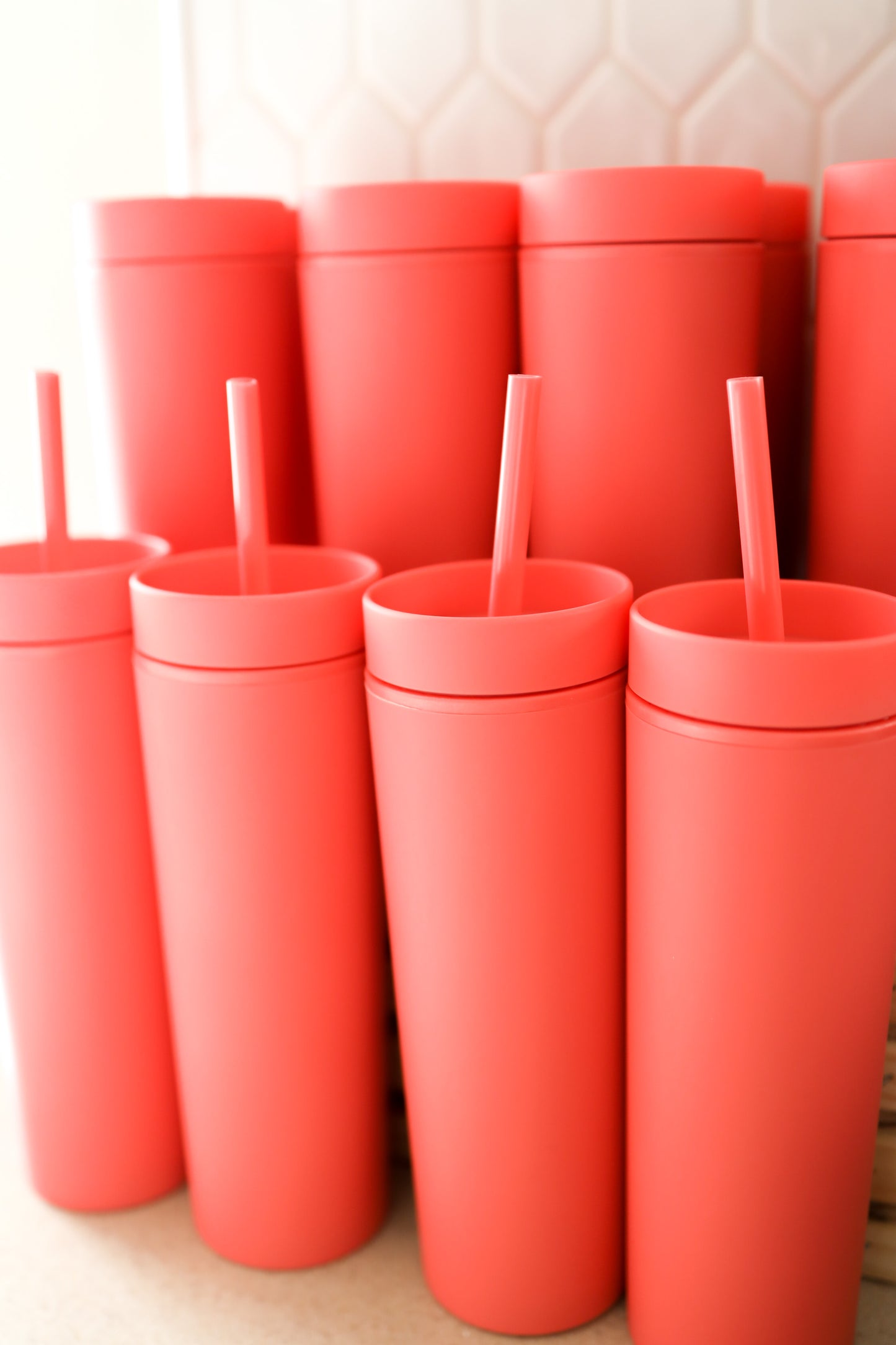 Coral Skinny Tumbler