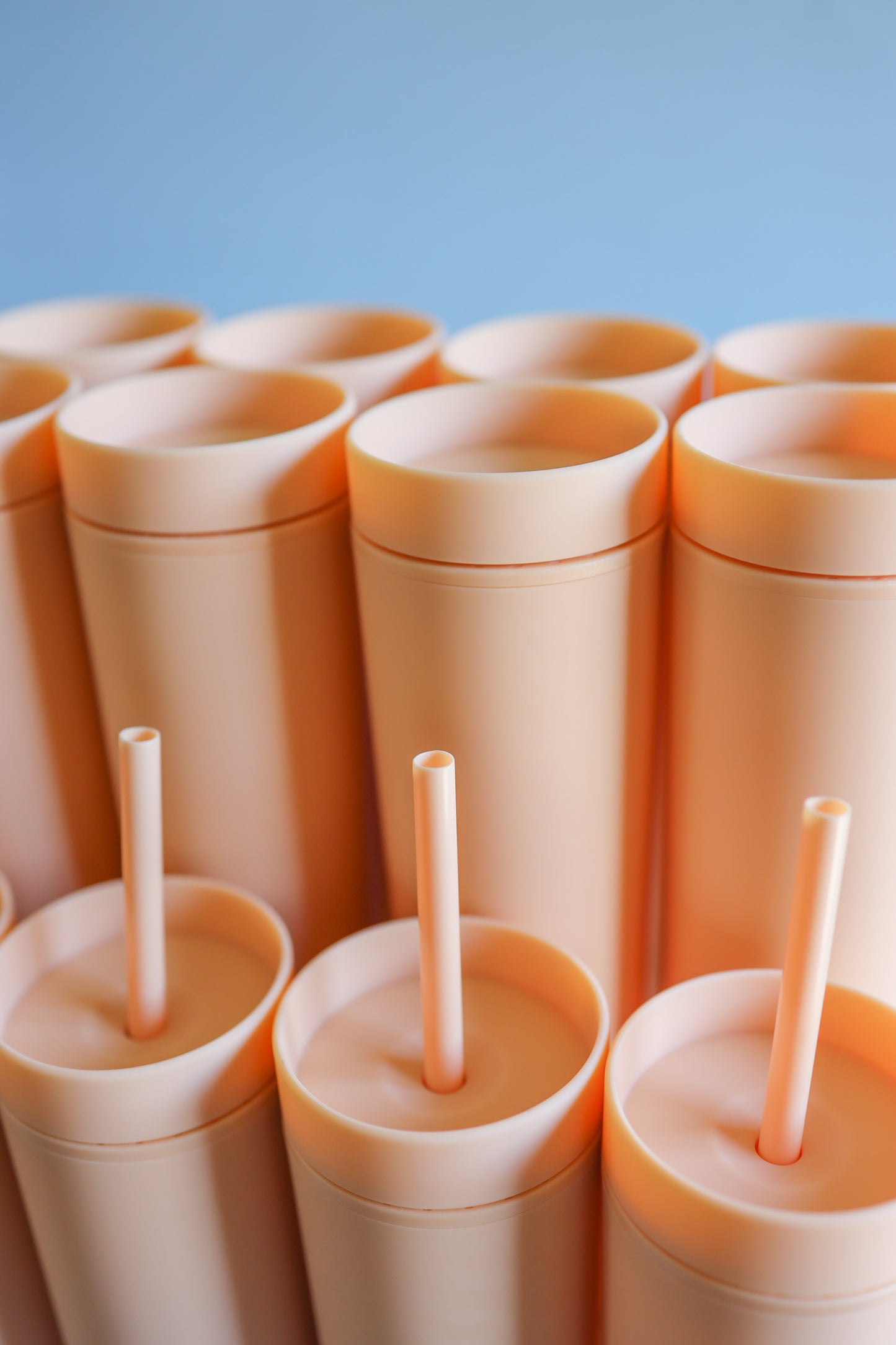 Peach skinny tumblers