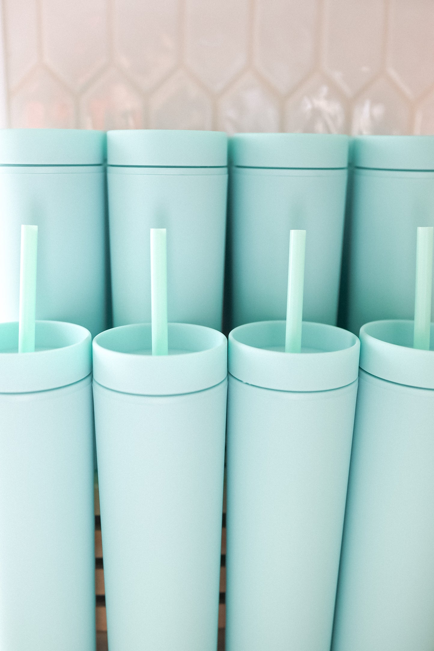 Turquoise skinny Tumbler