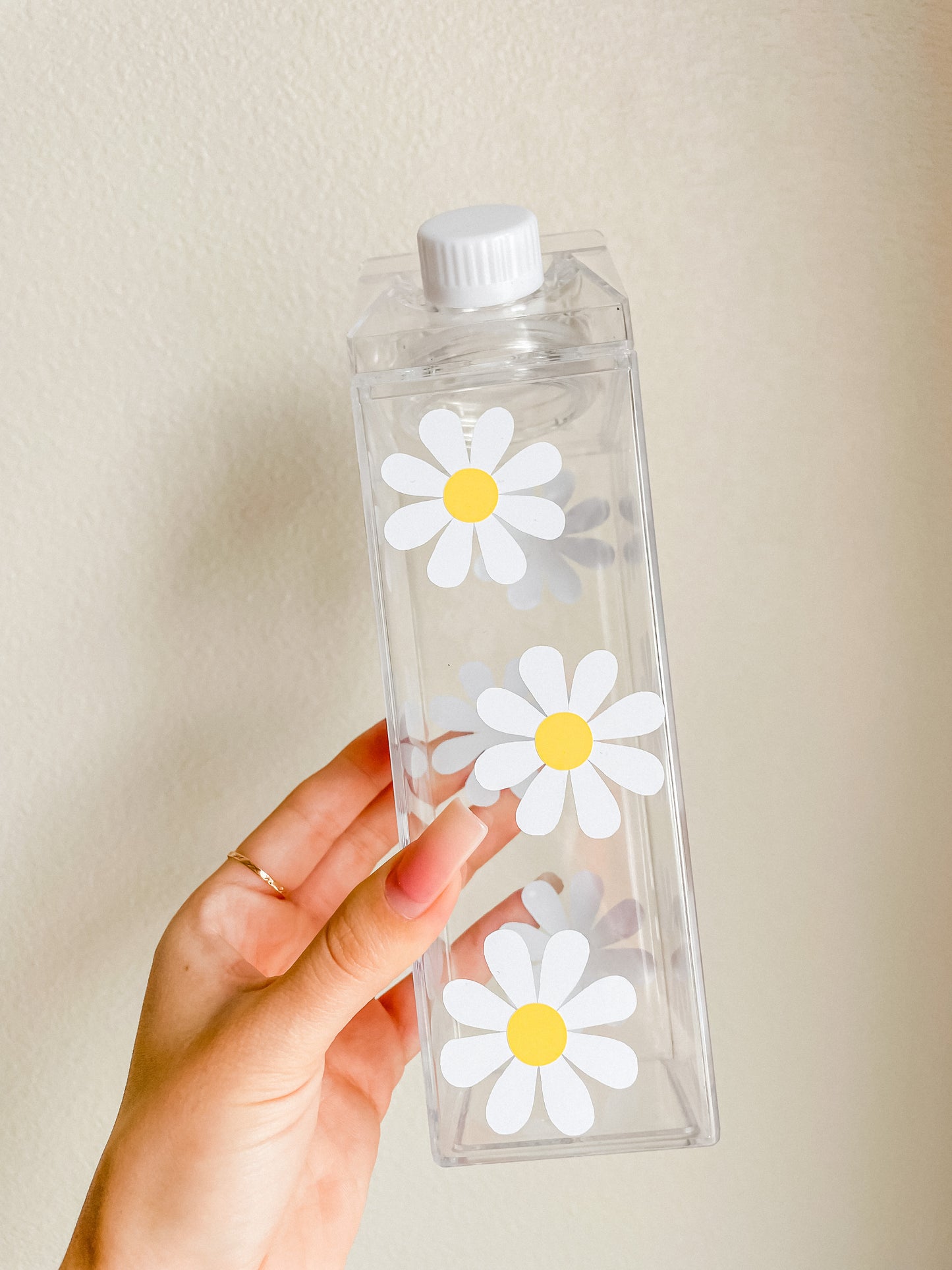 Daisies 2.0 milk carton water bottle