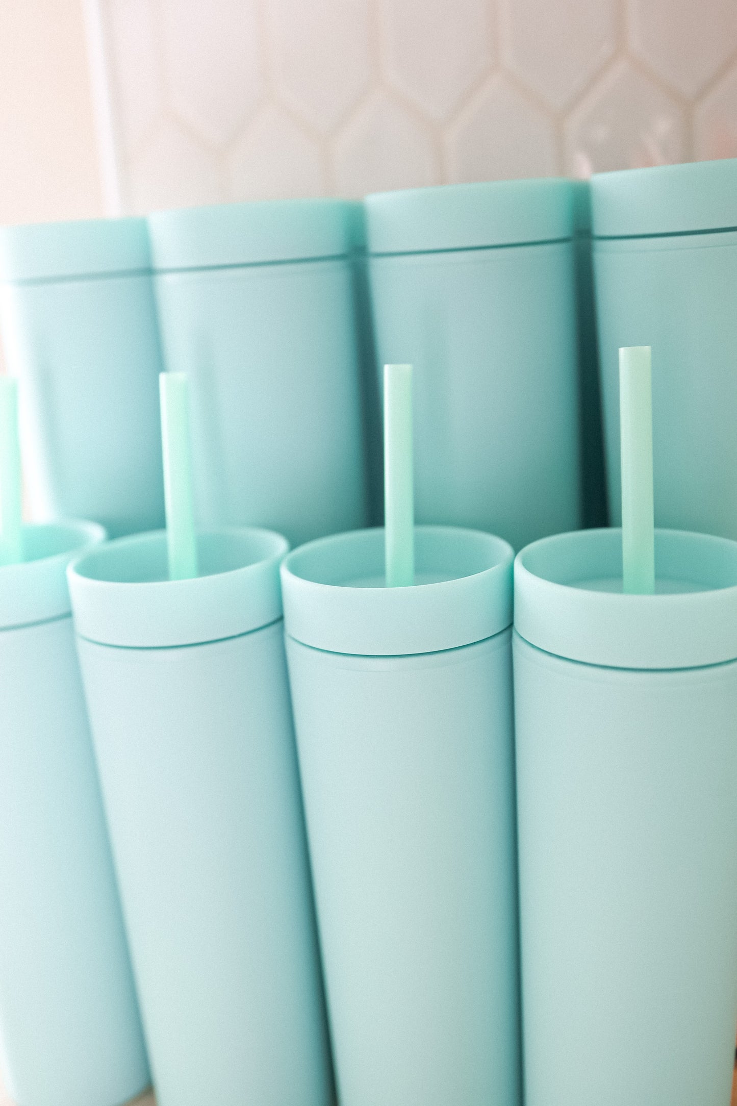 Turquoise skinny Tumbler