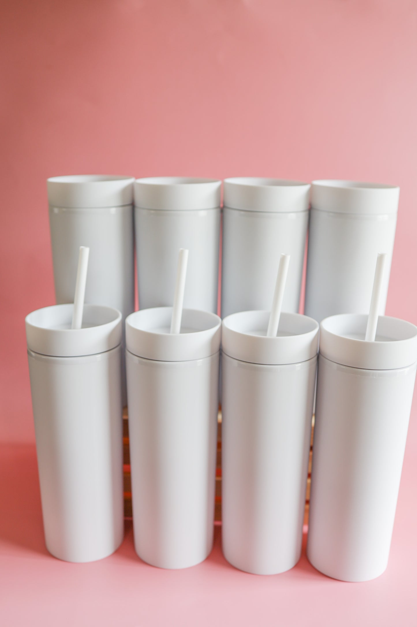White skinny tumbler