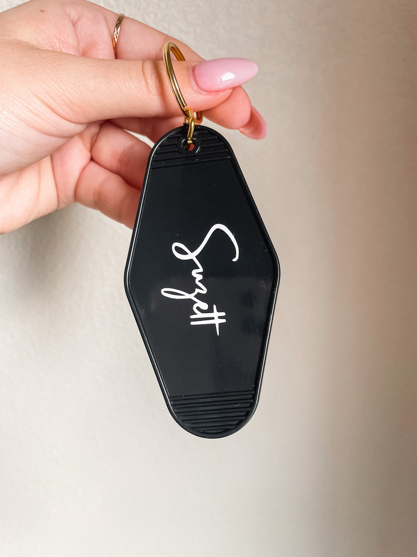 Motel keychain