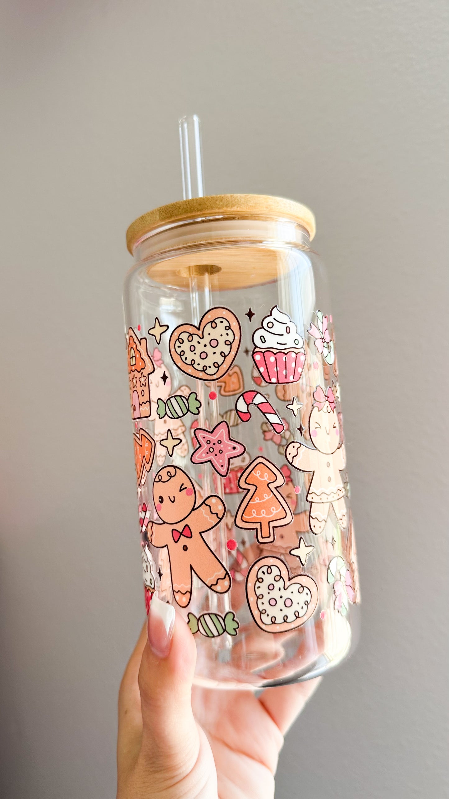 Gingerbread glass cup