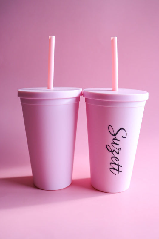 Pastel pink 16oz classic tumbler