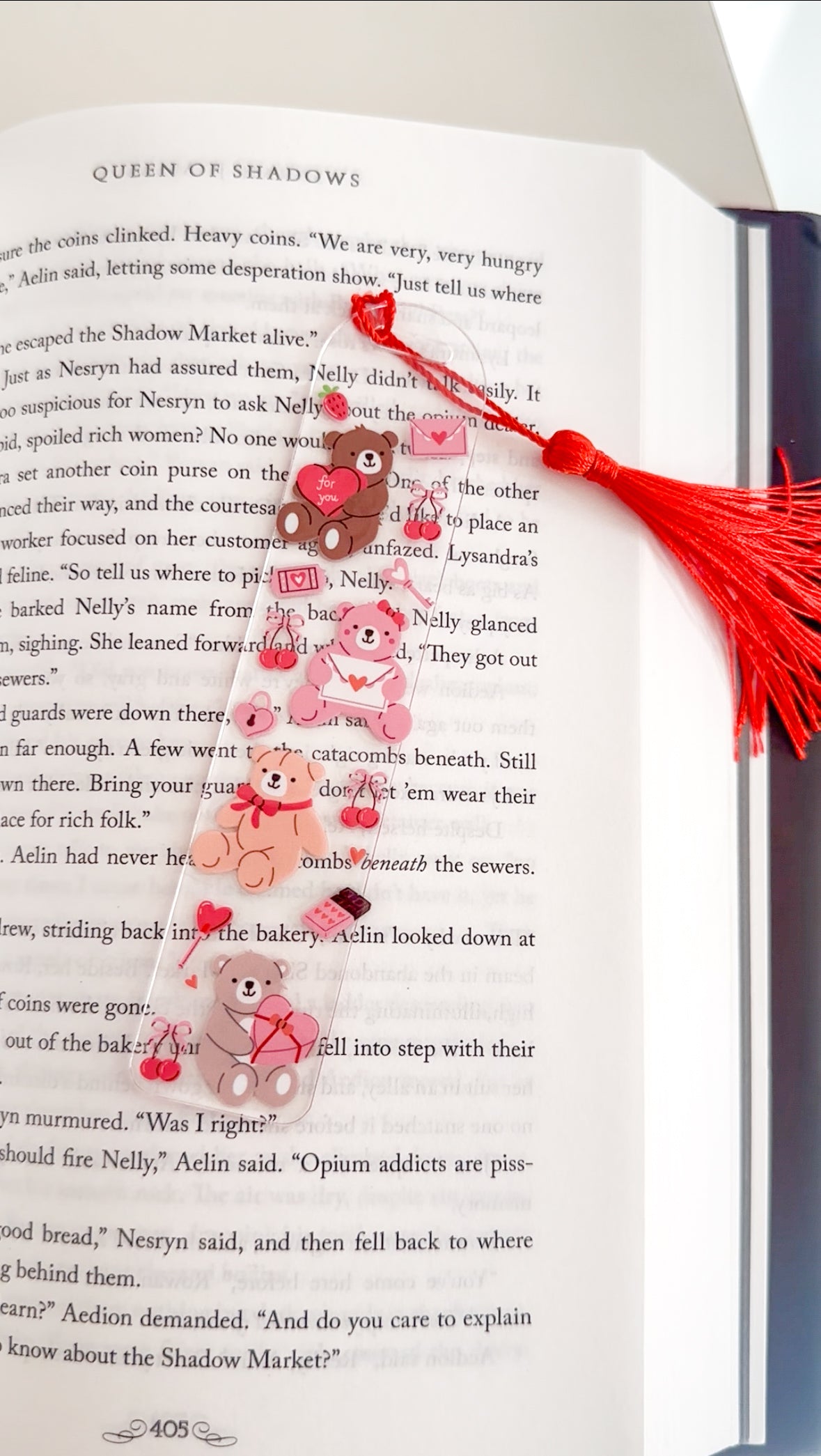 Valentine bear bookmark