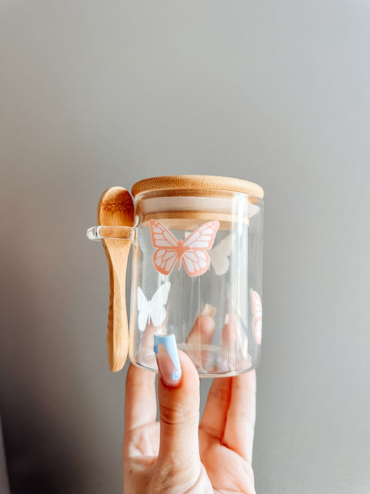 Butterfly mini glass jar 1.0