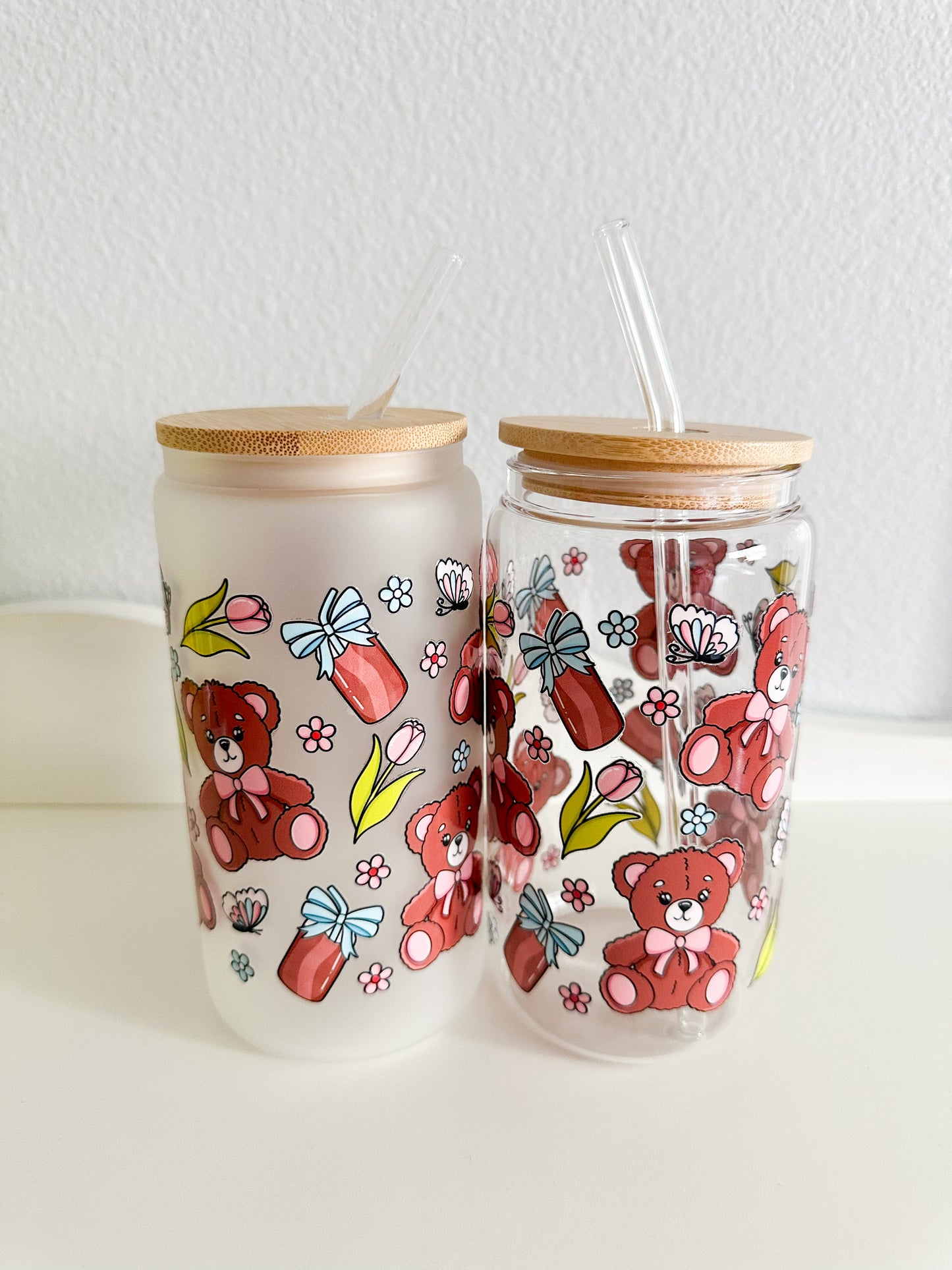 Teddy Bears & coffee glass cup