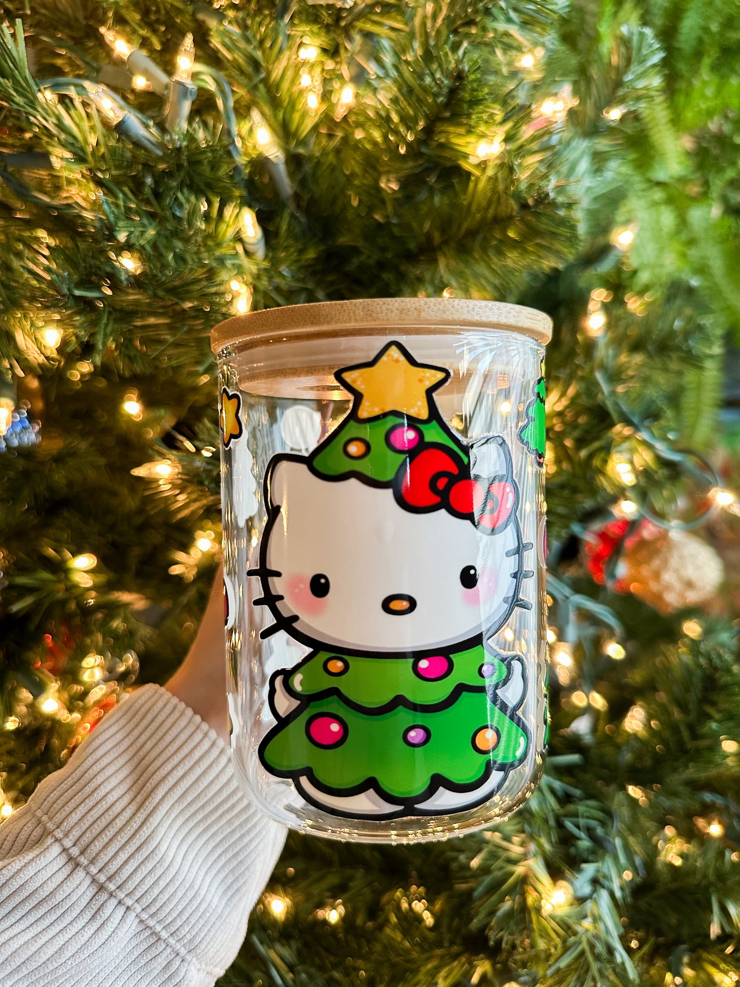 Kitty Christmas tree mug