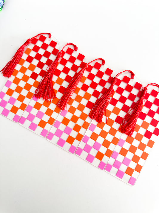 Checkered bookmark