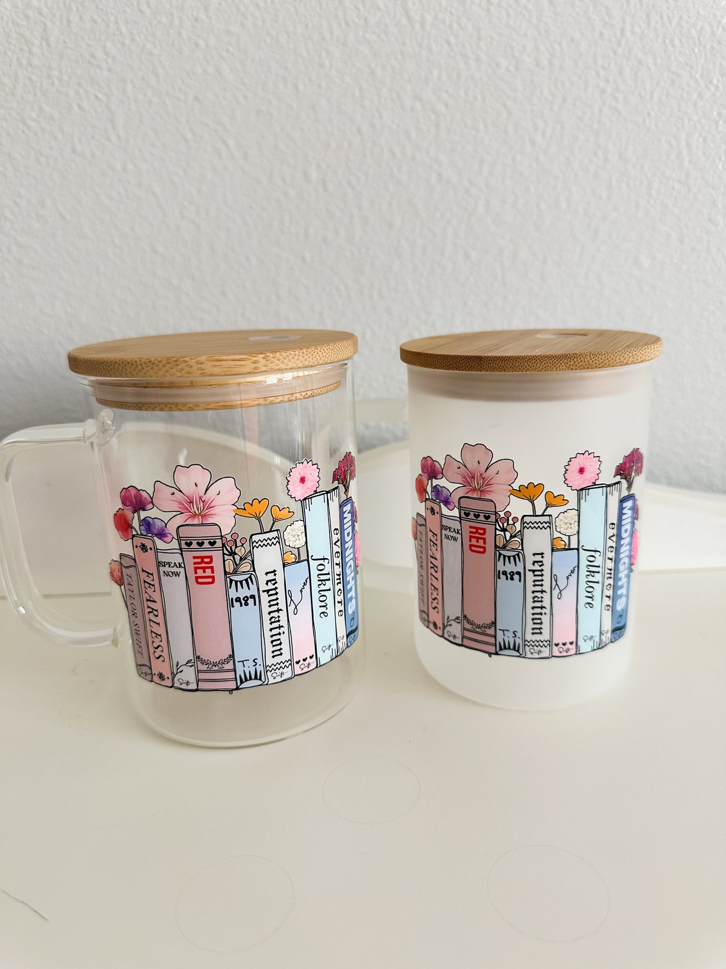 TS book albums glass mug