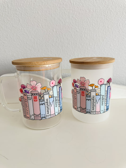 TS book albums glass mug