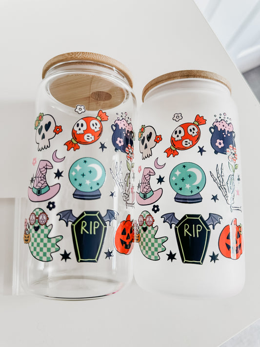 Halloween things glass cup