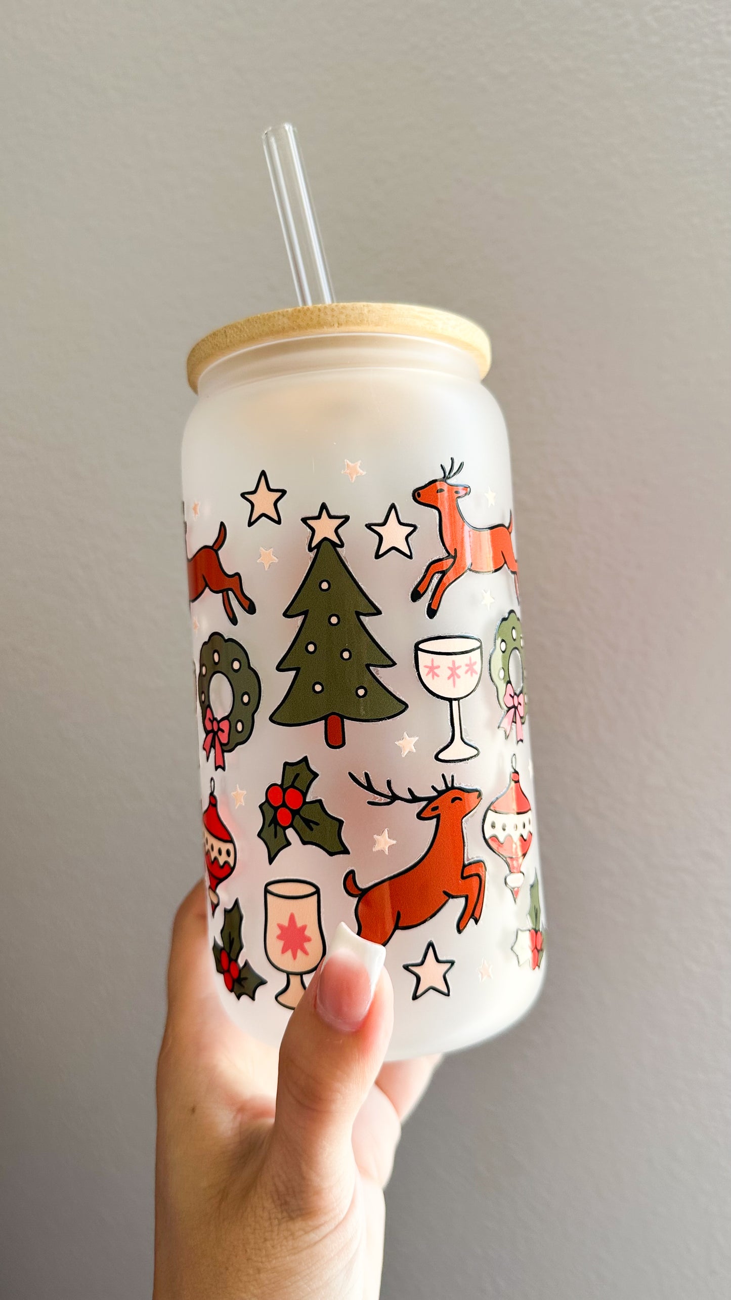 All things Christmas glass cup