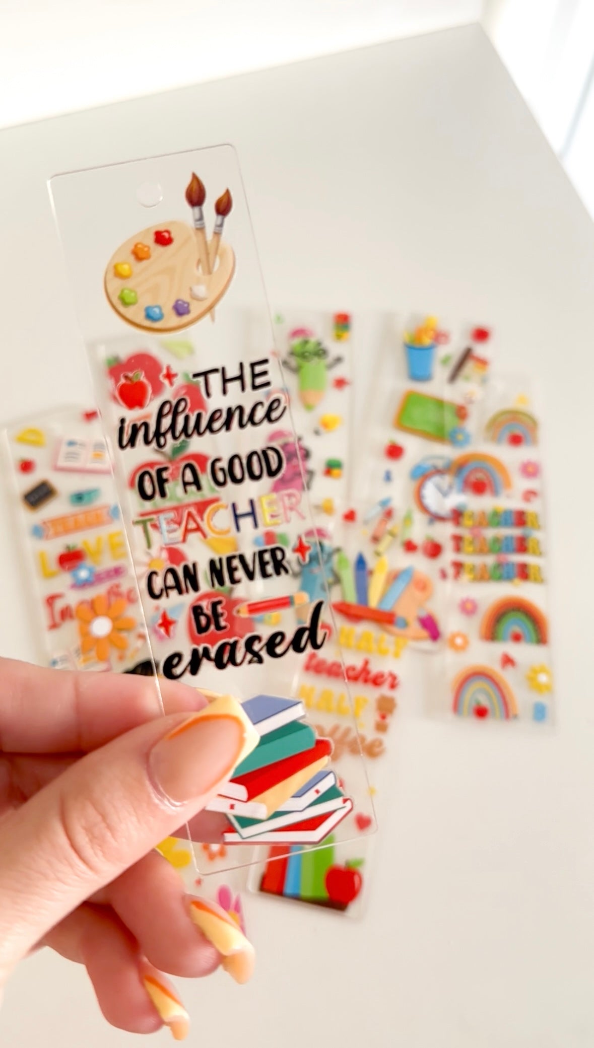 Teacher appreciation bookmark