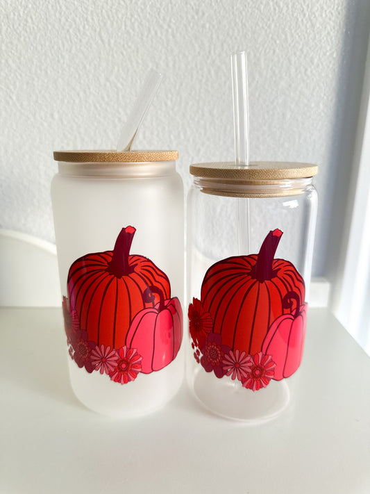 Pumpkin glass cup