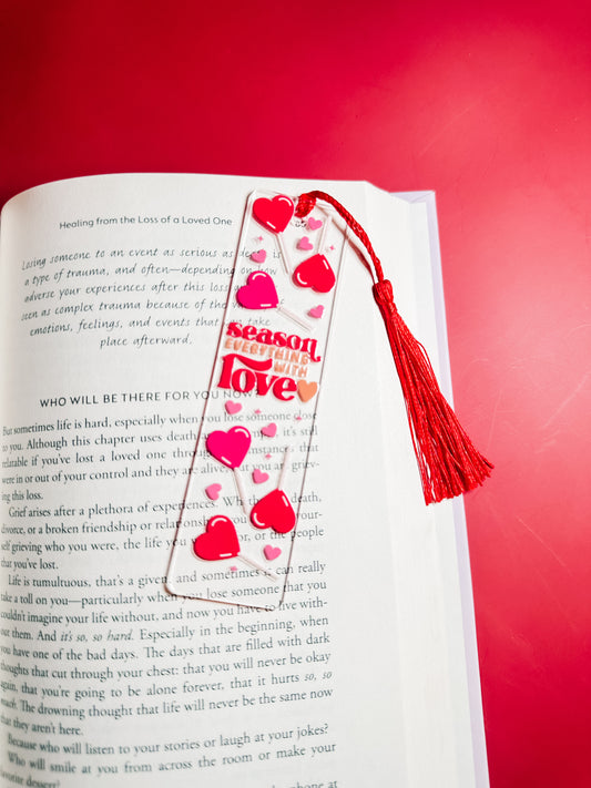 Season everything with love bookmark