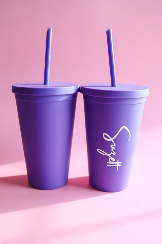 Dark purple 16oz classic tumbler