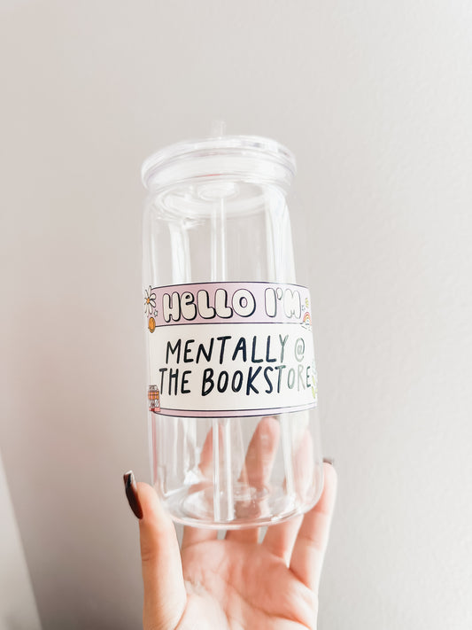 Mentally at the book store acrylic cups