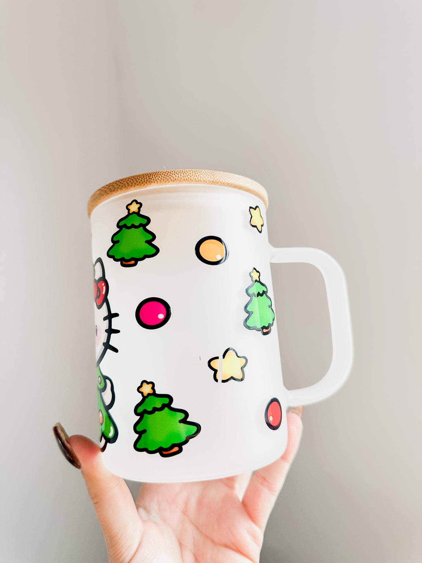 Kitty Christmas tree mug