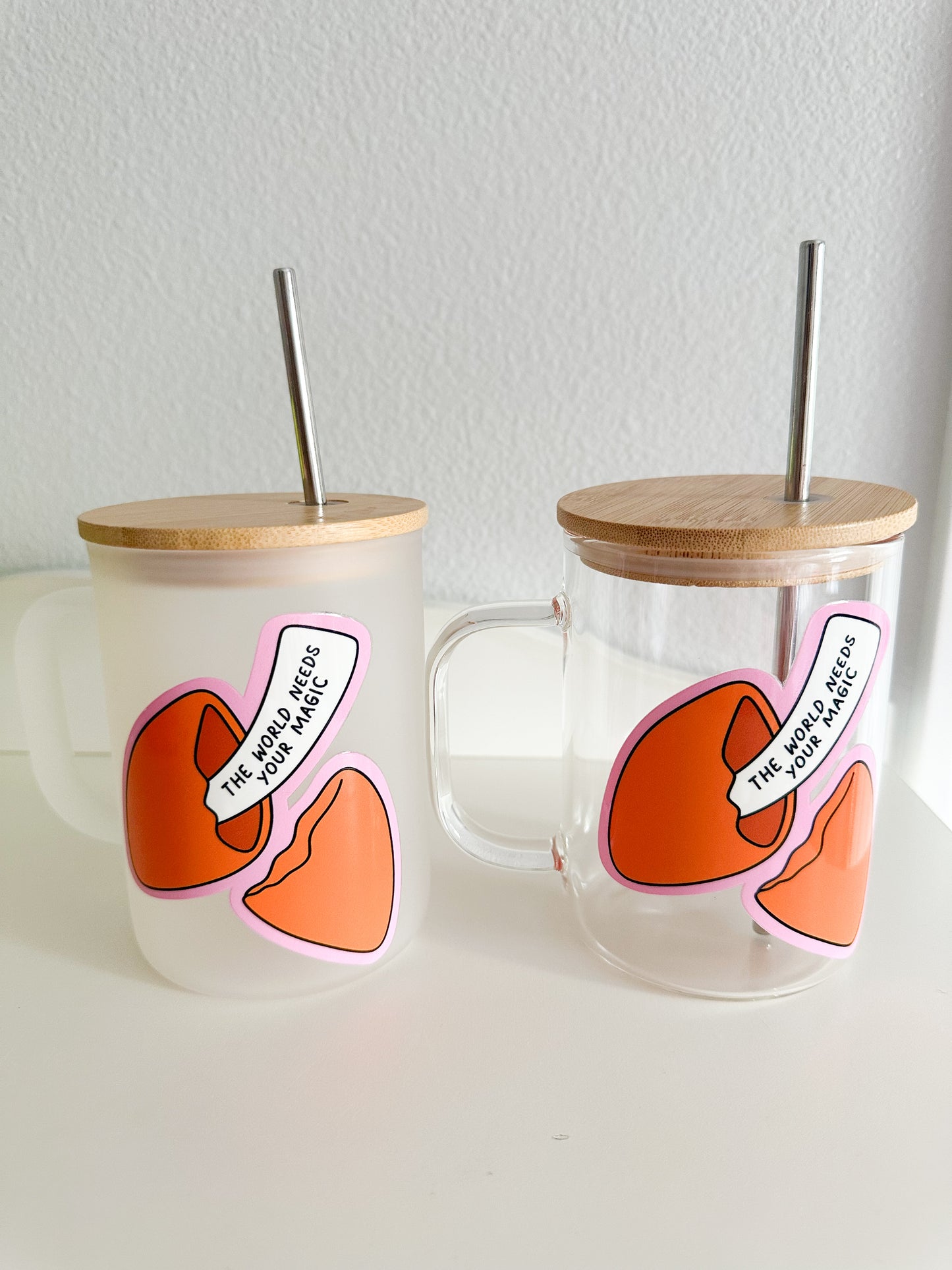 Fortune cookie glass mug
