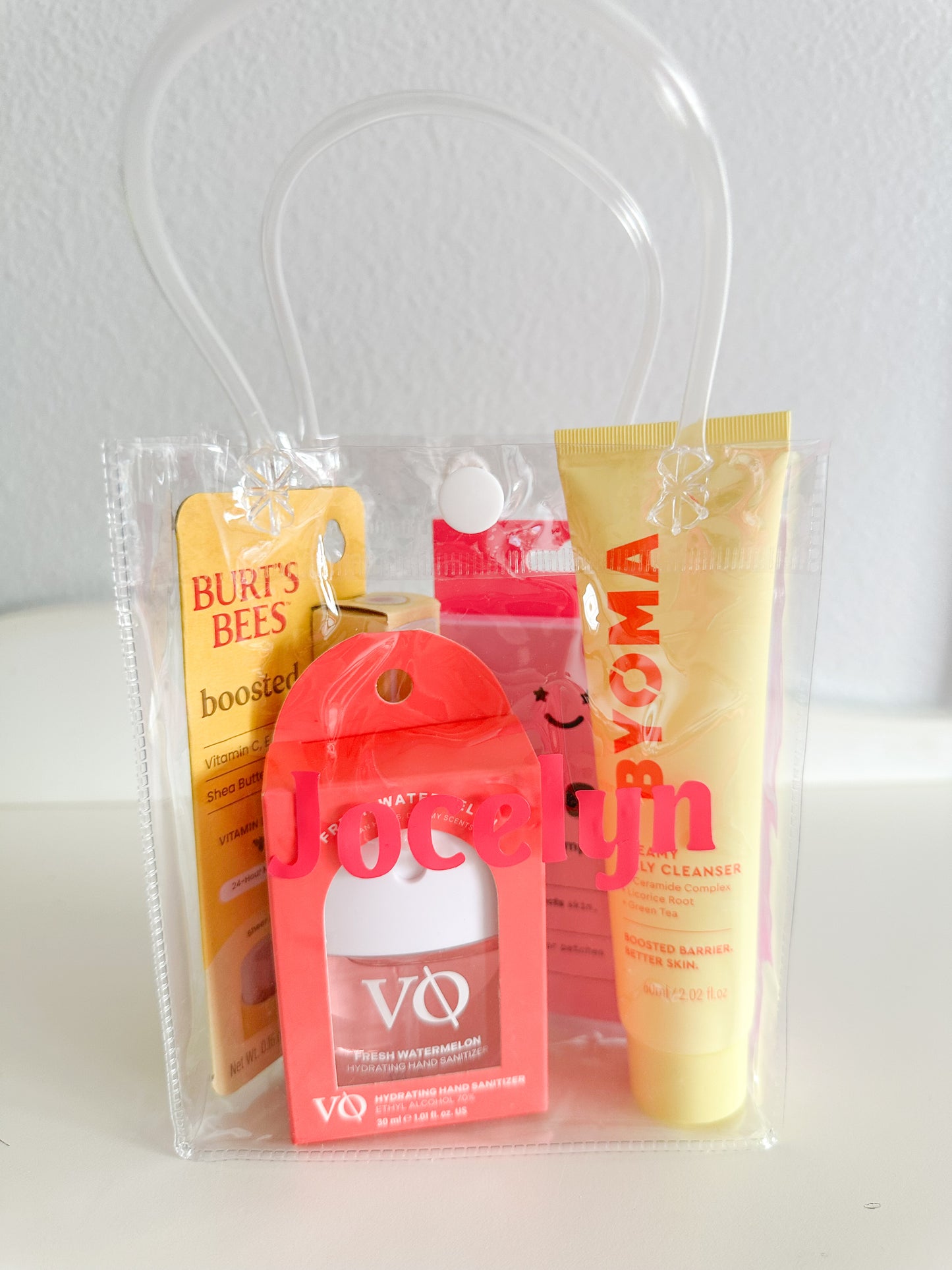 Personalized clear gift bag