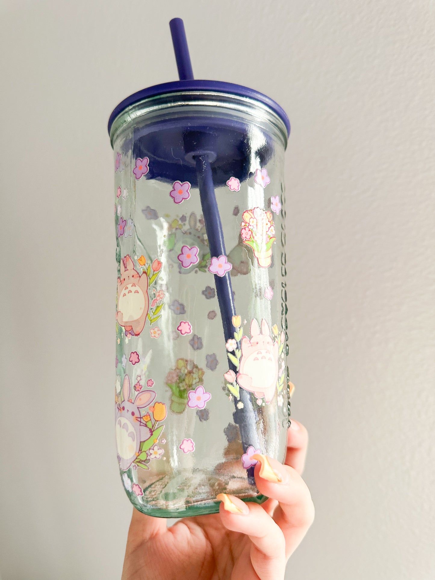 Spring starbs glass cup