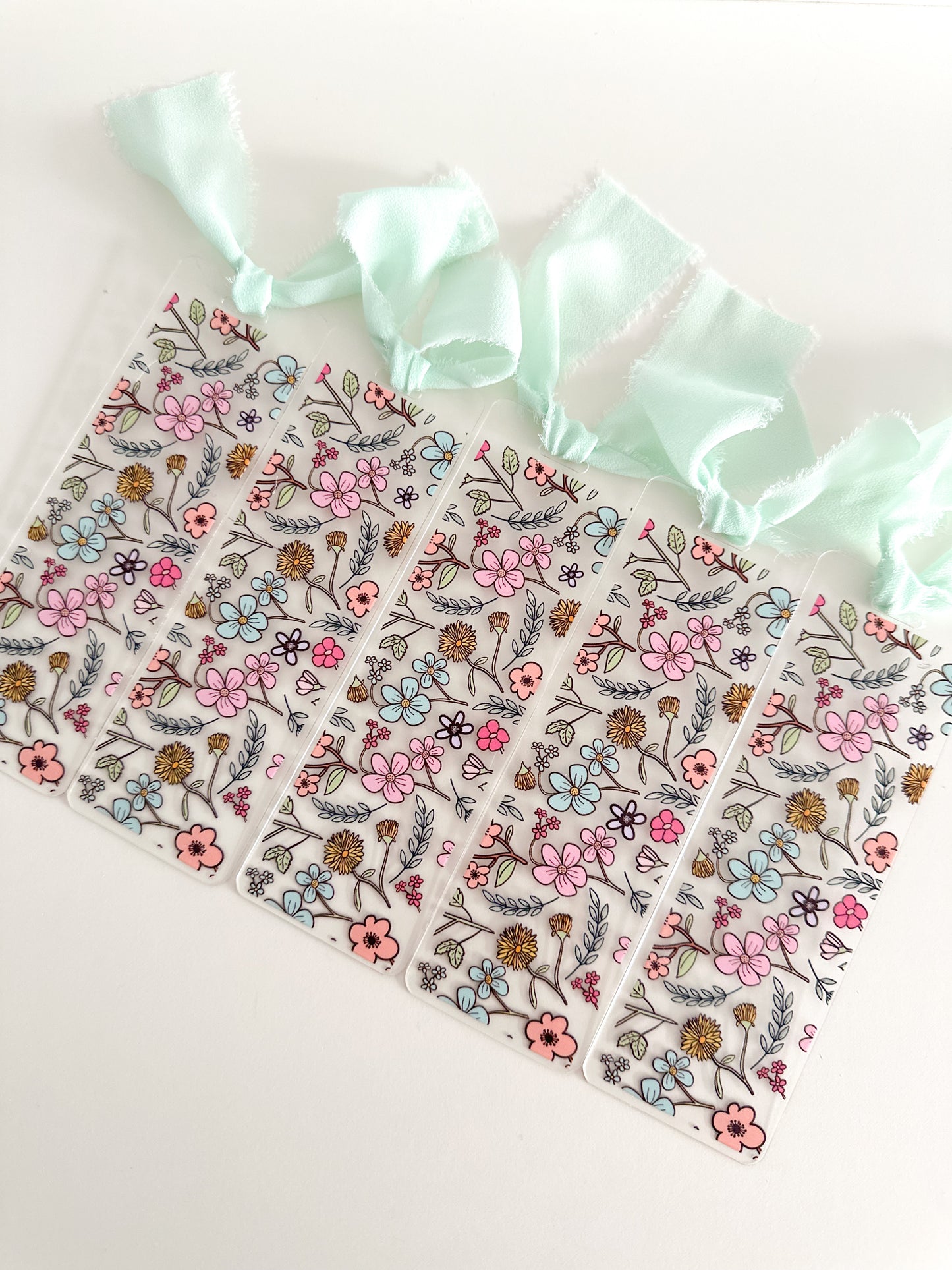 Spring floral bookmark