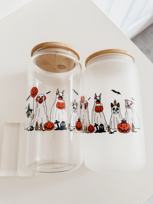 Dog Halloween glass cups