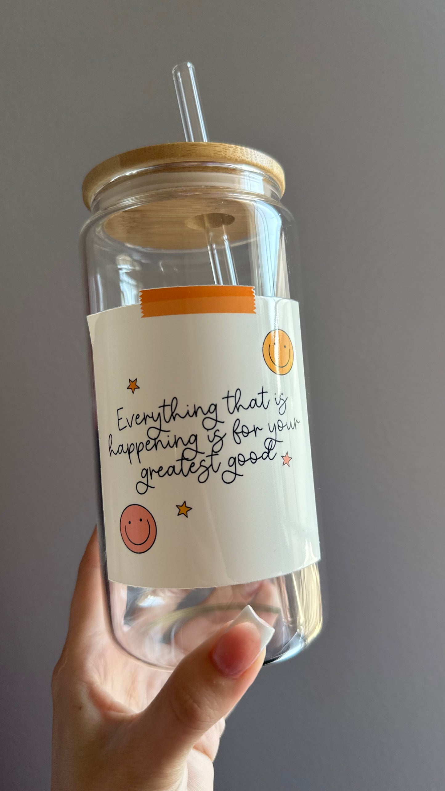 Everything is for your greatest good glass cup