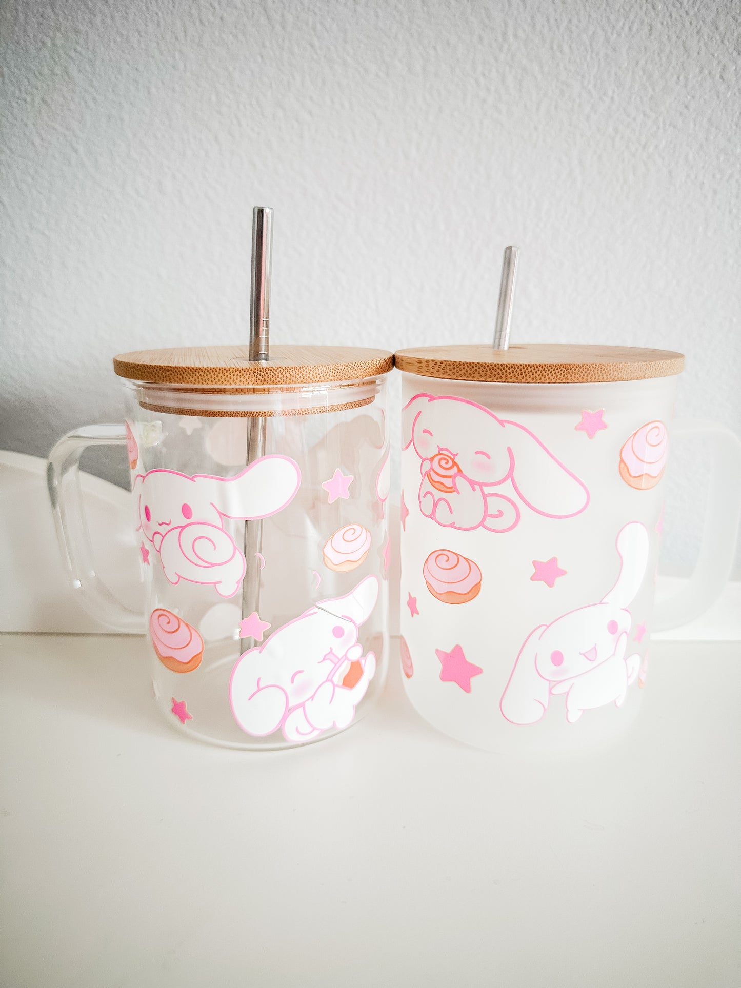 Cinnamon rolls glass mug *flawed*