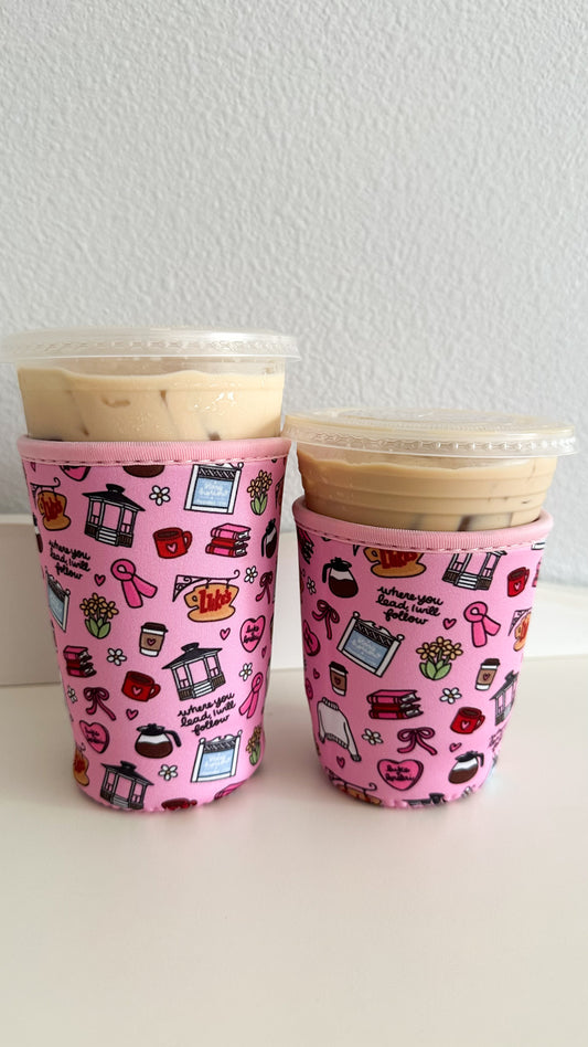 Gilmore girls pink drink sleeve