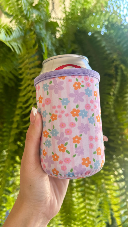 Floral can sleeve
