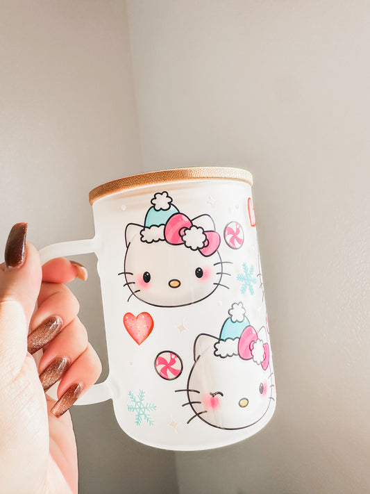 Snow kitty mug