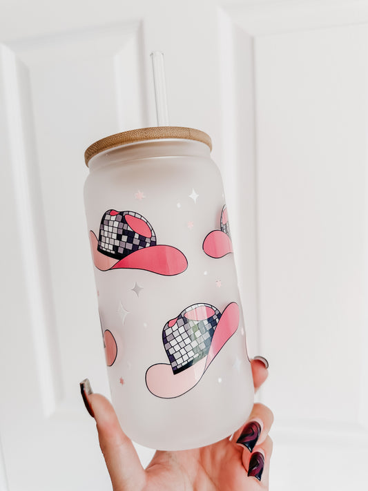 Country disco glass cup