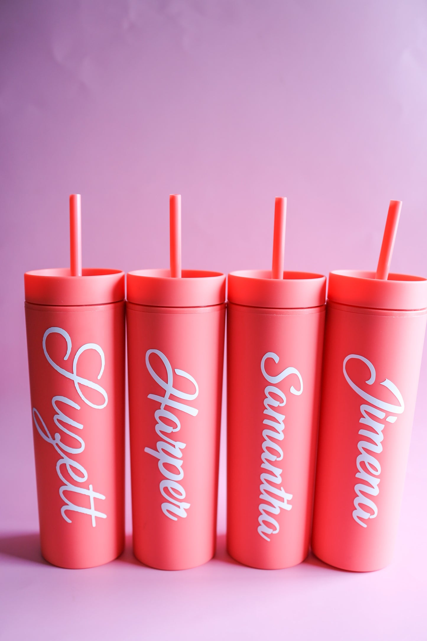 Coral Skinny Tumbler