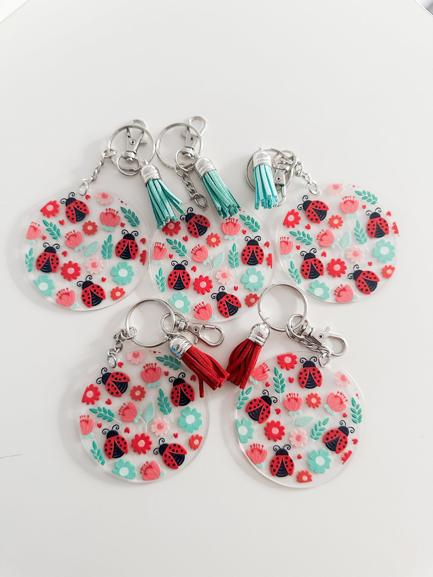 Ladybug acrylic keychain