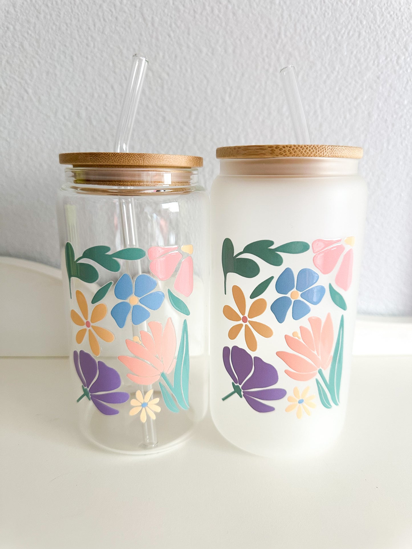 Spring glass cup