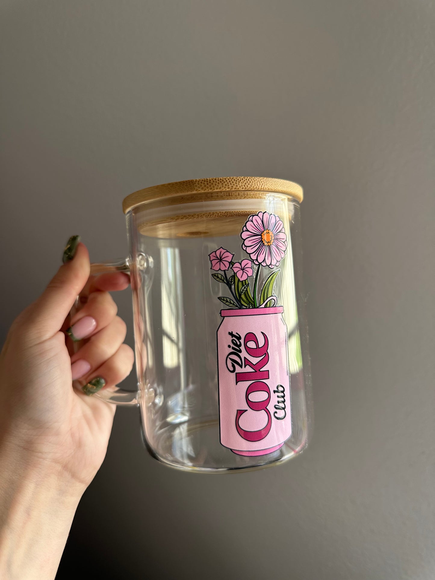 Diet Coke club *pink* glass mug