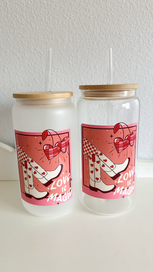 Love is magic glass cup