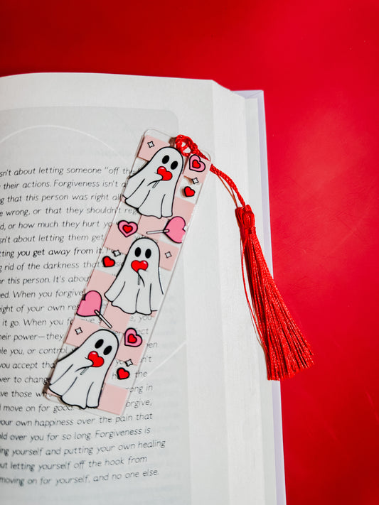 Ghosty valentines bookmark