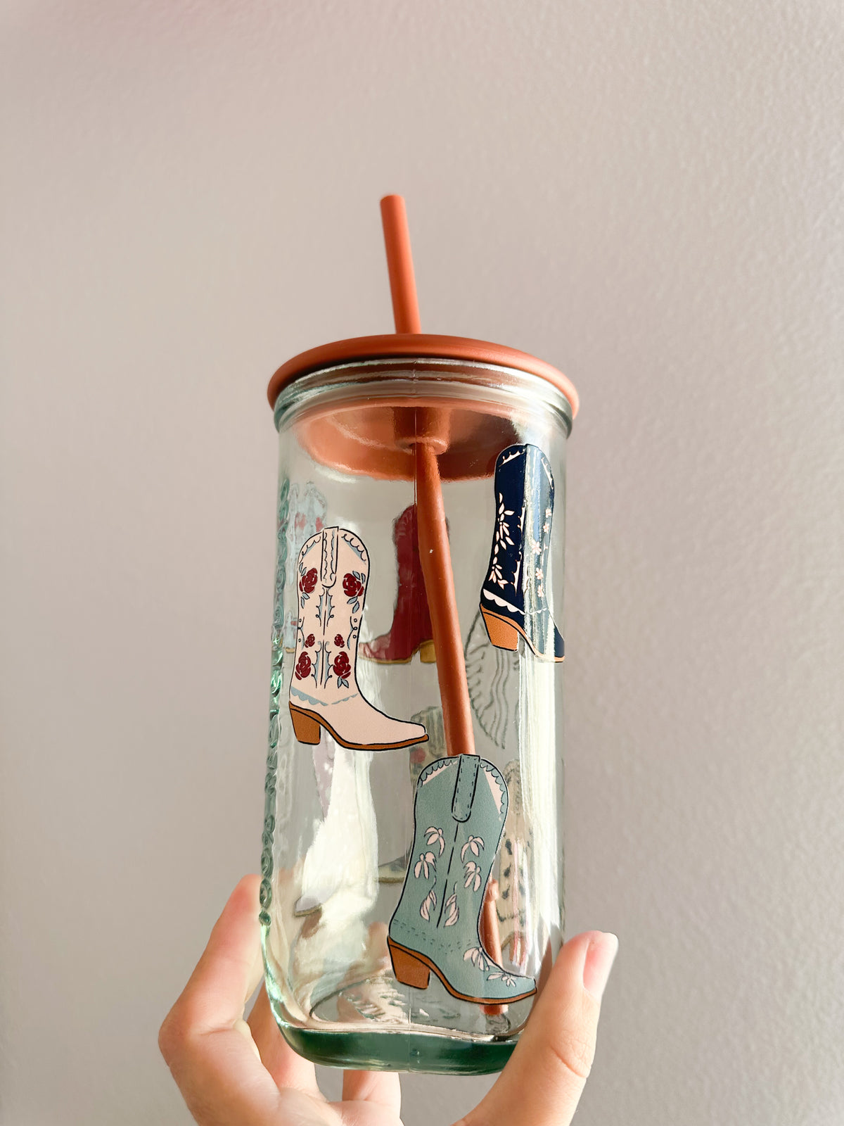 Cowgirl boots starbs cup