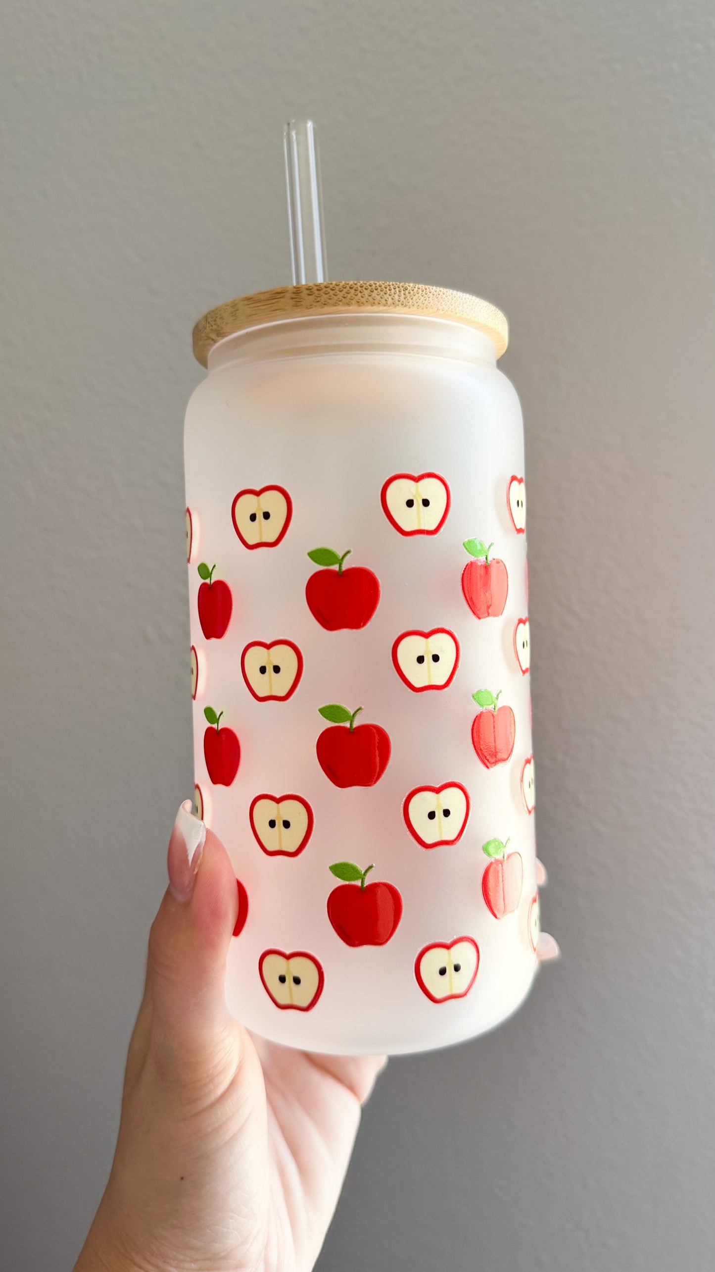 Teacher apple glass mug