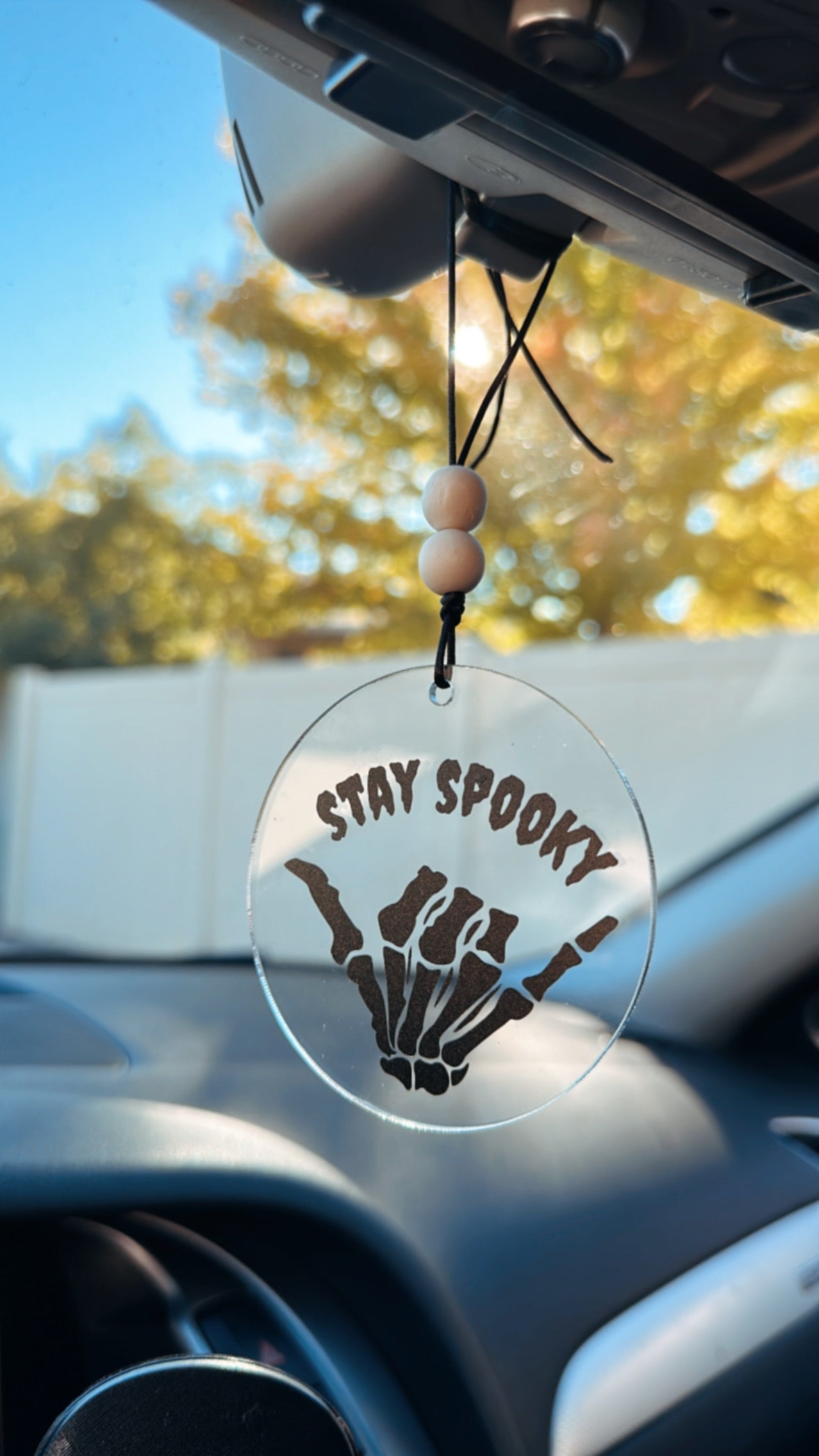 Stay spooky car hanger