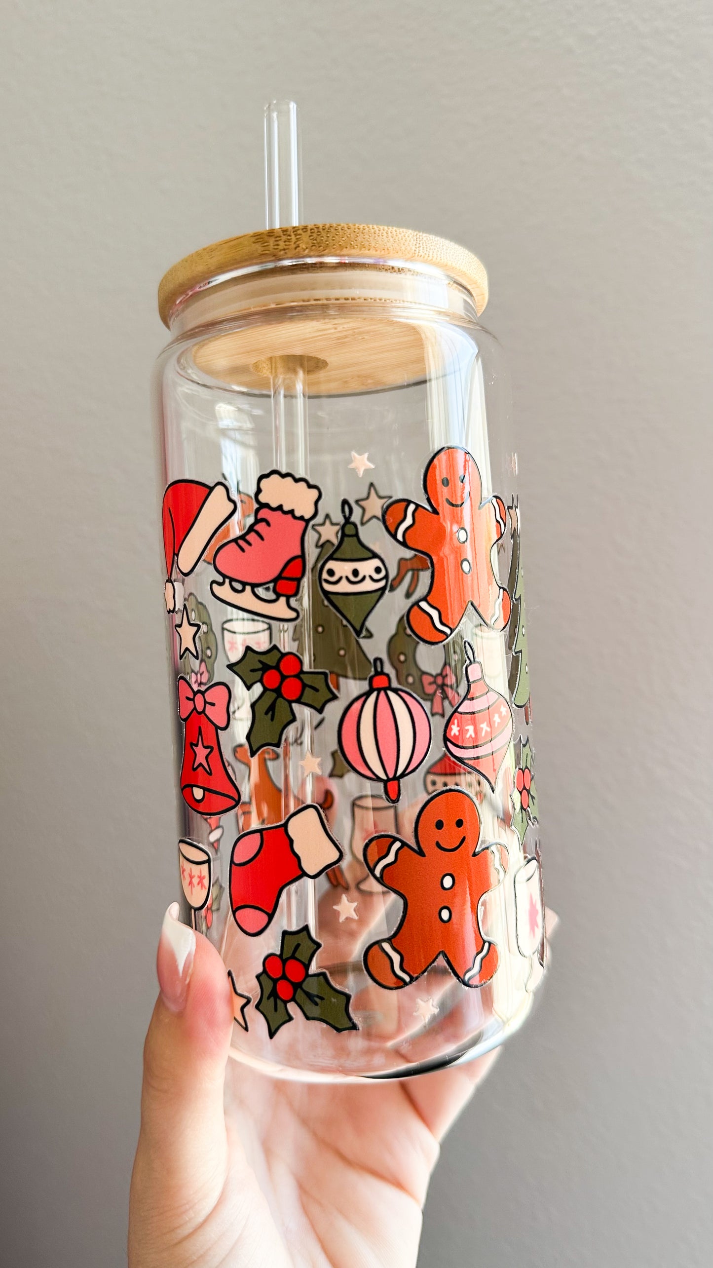 All things Christmas glass cup